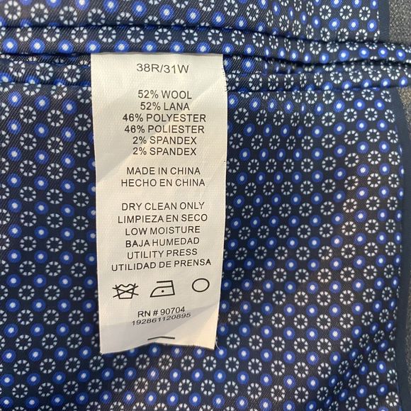 Penguin Men's Blazer 38S* Gray‎ Windowpane Wool Blend Sport Coat - Picture 12 of 12